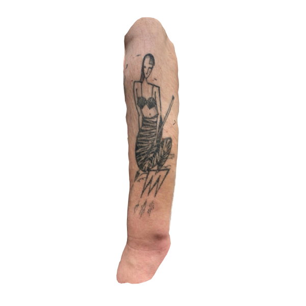 3D tattoo scan of Janek