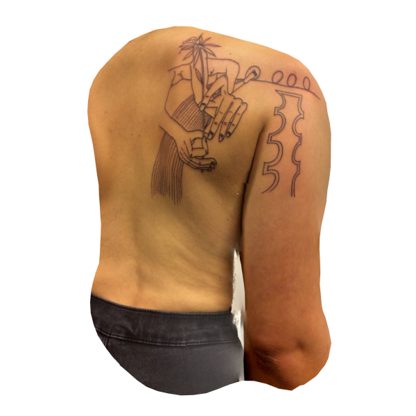 3D tattoo scan of Model 12