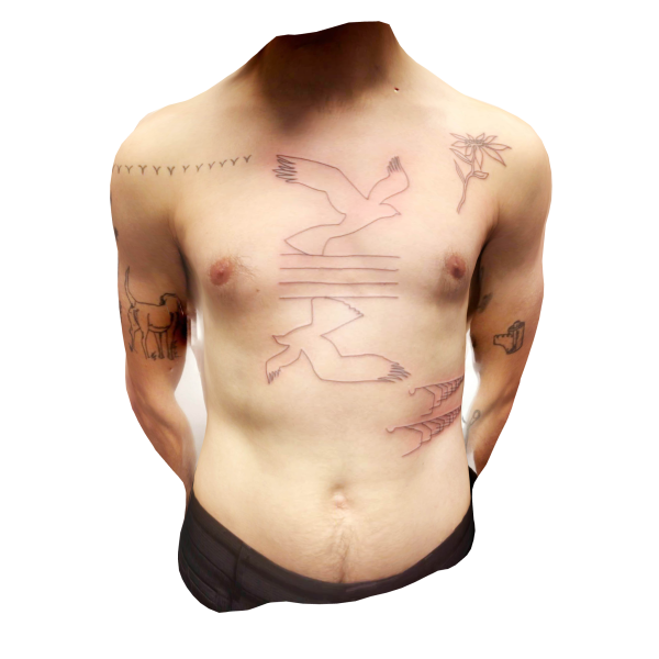 3D tattoo scan of Model 16