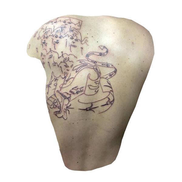 3D tattoo scan of Tenderboy