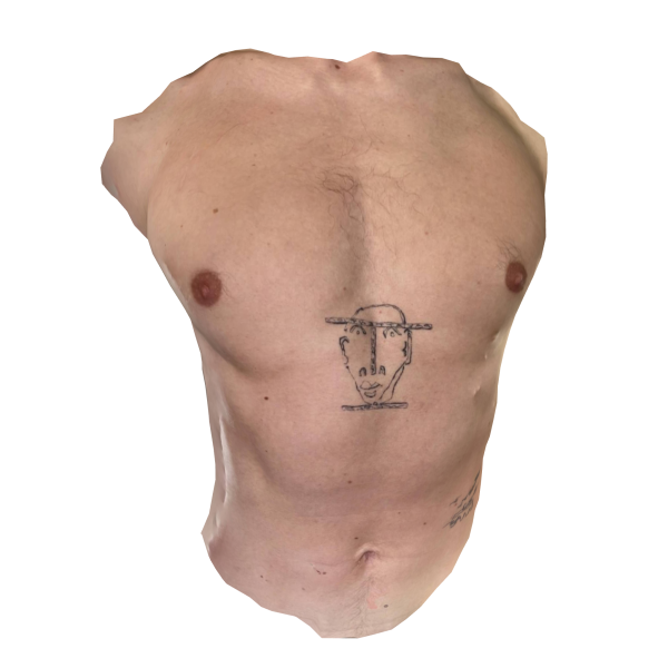 3D tattoo scan of Tenderboy